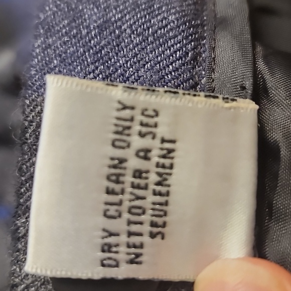 VTG Talbots Tartan blue gray plaid wool skirt fully lined knee length me… - Picture 5 of 7